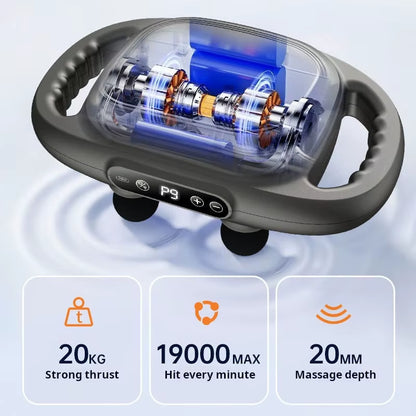 6Heads Massage Gun Deep Tissue Impulse Percussion Body Muscle Massage Gun for Physical Rehabilitation Fascial Massager Vibration